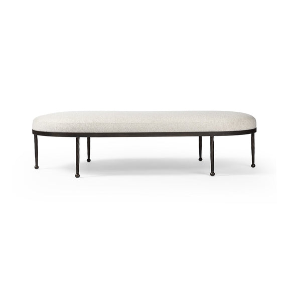 Corinne Cocktail Ottoman - Crete Pebble