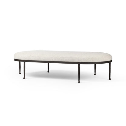 Corinne Cocktail Ottoman - Crete Pebble