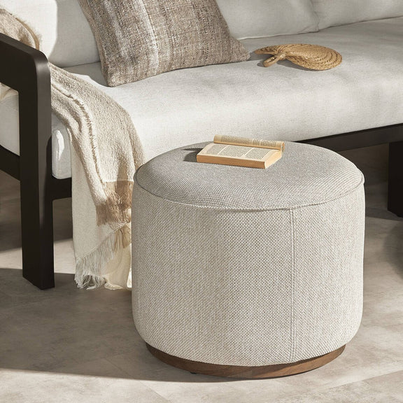 Sinclair Outdoor Ottoman - Ramiro Ecru