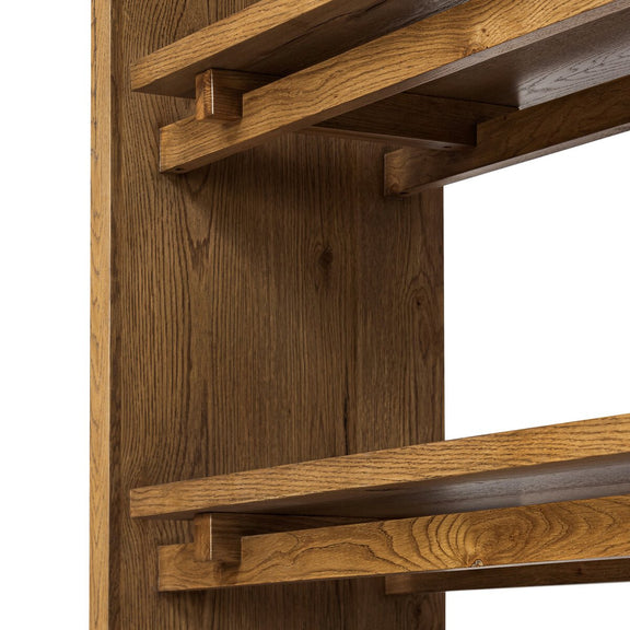 Theodore Bookcase - Rustic Amber Oak Veneer