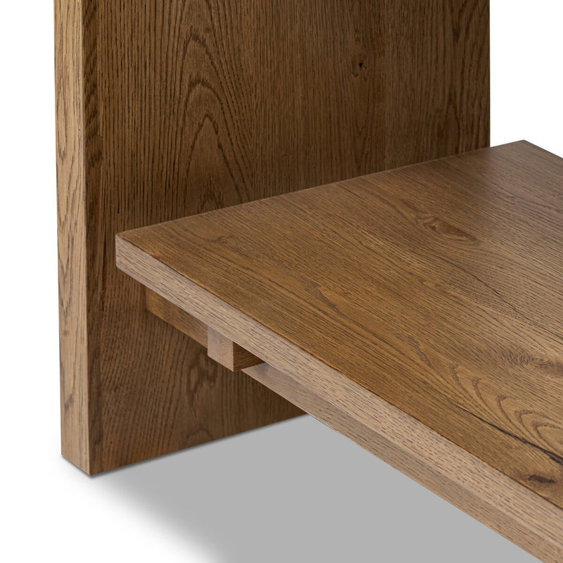 Theodore Bookcase - Rustic Amber Oak Veneer