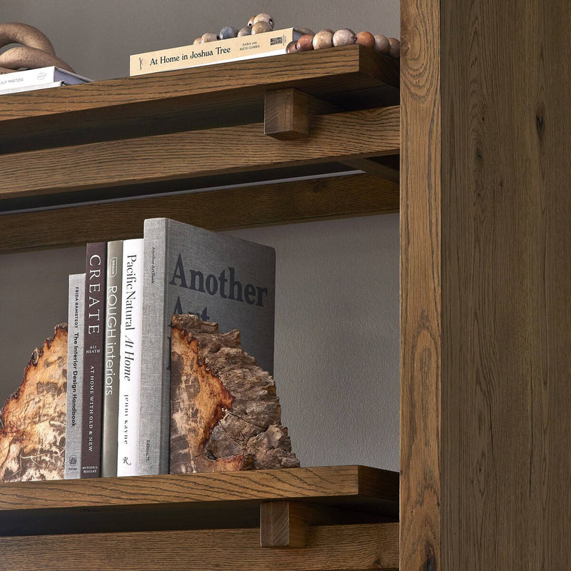 Theodore Bookcase - Rustic Amber Oak Veneer