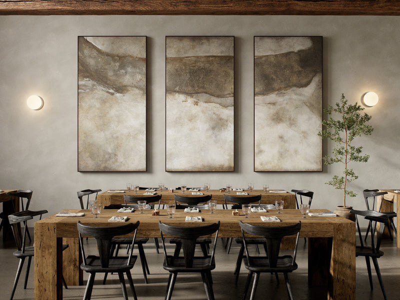 Revere Triptych by Matera — Rustic Walnut Floater