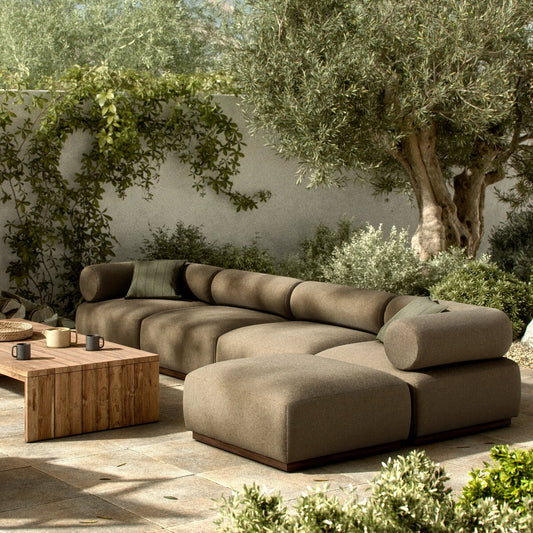 Lenox Outdoor 4-Piece Sectional - Alessi Fawn