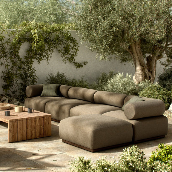 Lenox Outdoor 4-Piece Sectional - Alessi Fawn
