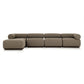 Lenox Outdoor 4-Piece Sectional - Alessi Fawn