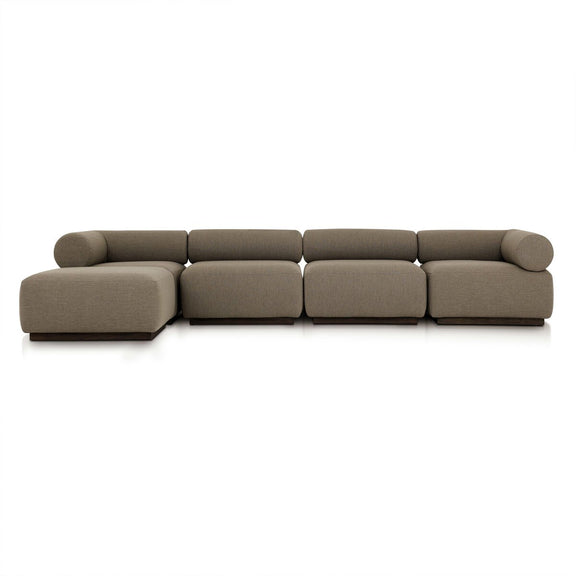 Lenox Outdoor 4-Piece Sectional - Alessi Fawn