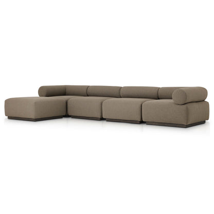 Lenox Outdoor 4-Piece Sectional - Alessi Fawn