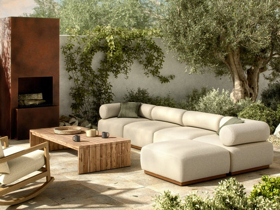 Lenox Outdoor 4-Piece Sectional - Alessi Linen