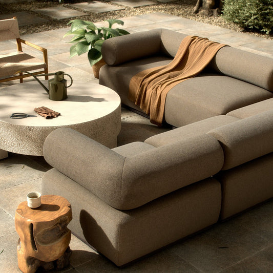 Lenox Outdoor 5-Piece Sectional - Alessi Fawn
