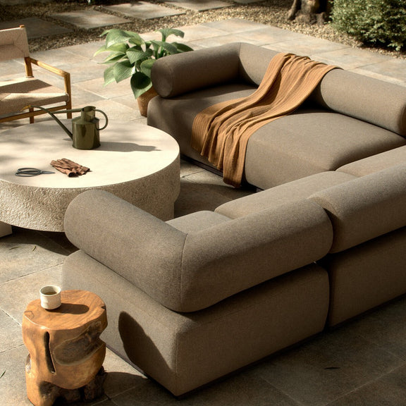 Lenox Outdoor 5-Piece Sectional - Alessi Fawn
