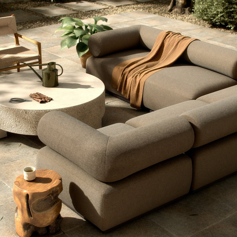 Lenox Outdoor 5-Piece Sectional - Alessi Fawn