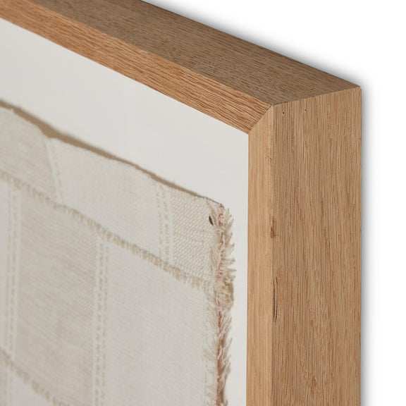 Thomwell Woven Textile by FH Art Studio - White Oak