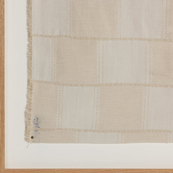 Thomwell Woven Textile by FH Art Studio - White Oak