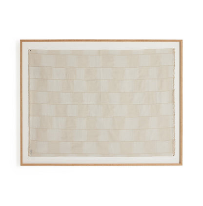 Thomwell Woven Textile by FH Art Studio - White Oak