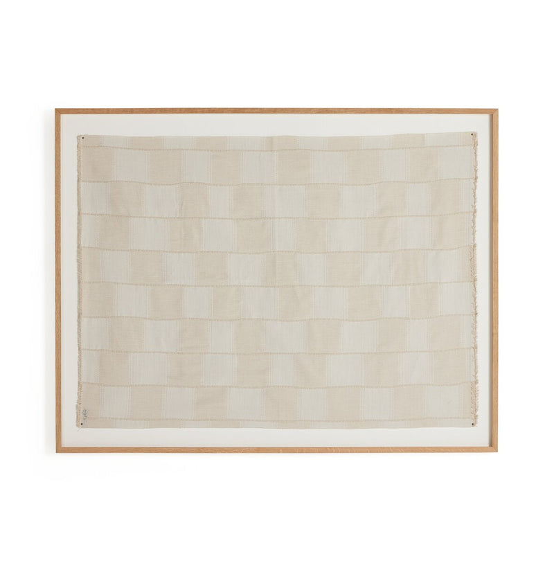 Thomwell Woven Textile by FH Art Studio - White Oak
