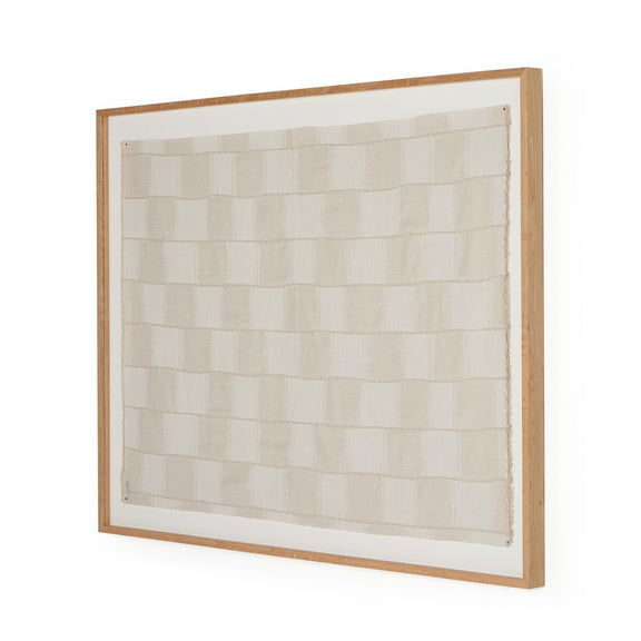 Thomwell Woven Textile by FH Art Studio - White Oak