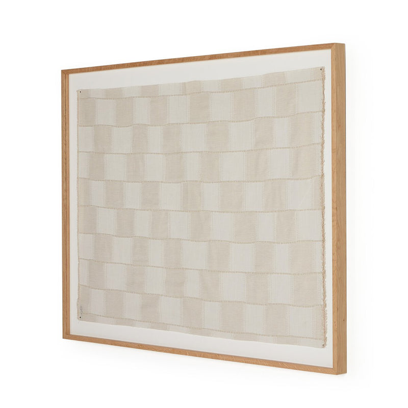 Thomwell Woven Textile by FH Art Studio - White Oak