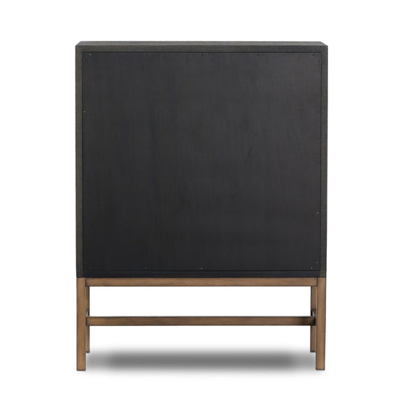 Fiona Bar Cabinet - Black Raffia