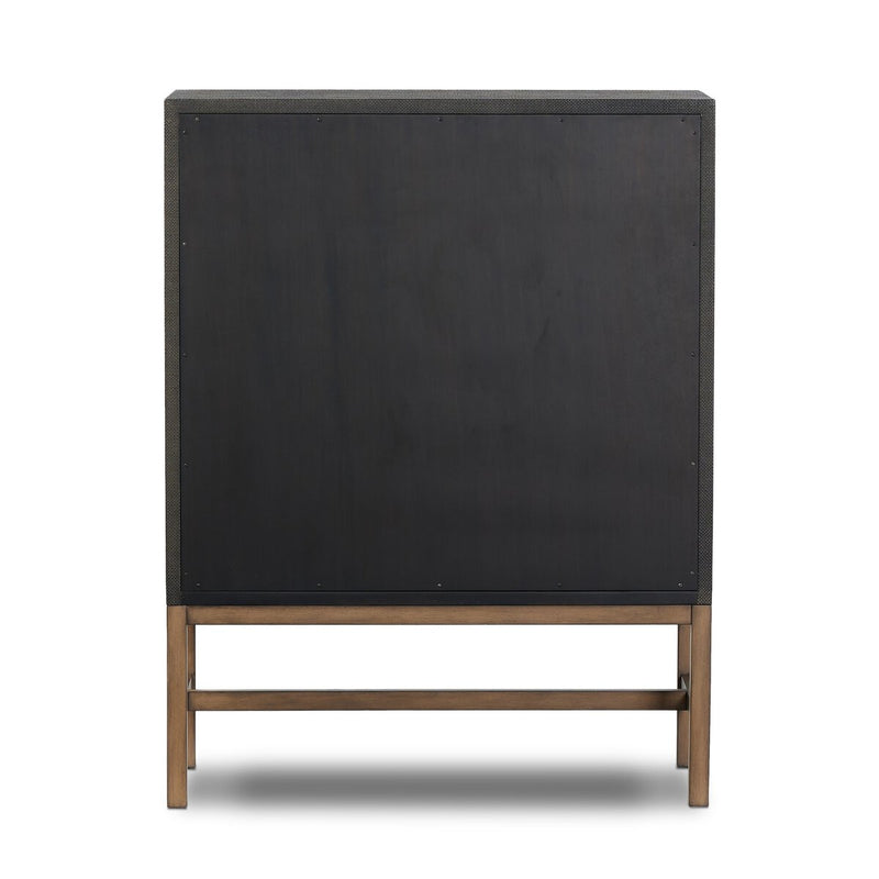 Fiona Bar Cabinet - Black Raffia