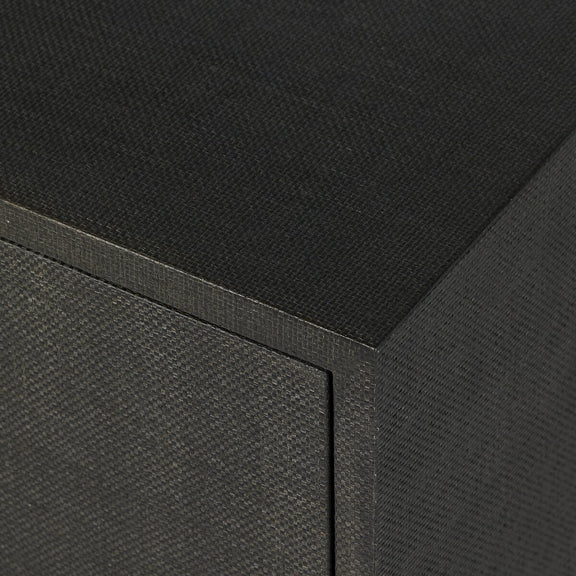Fiona Bar Cabinet - Black Raffia