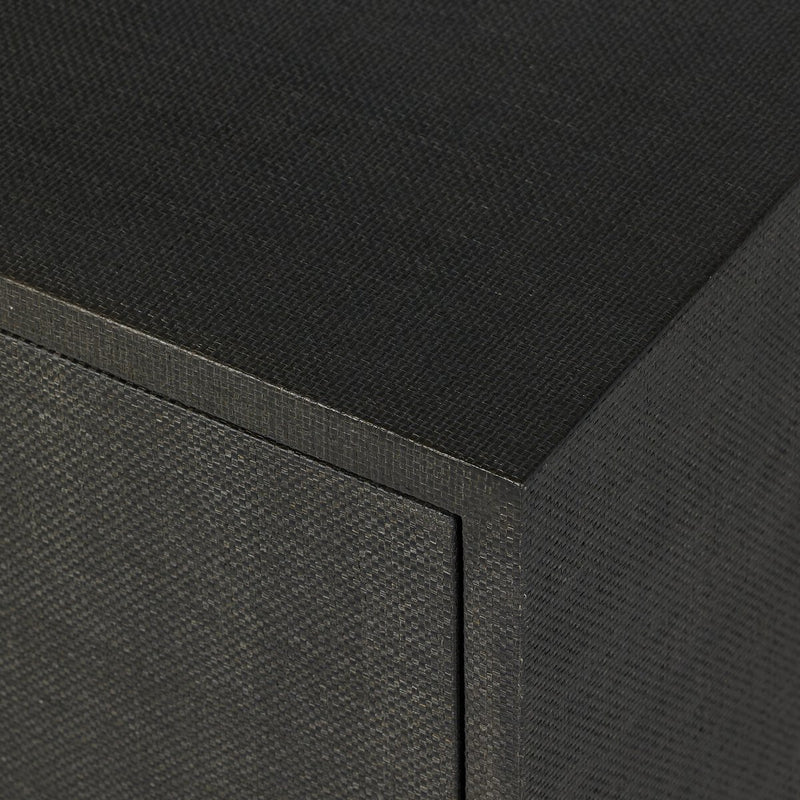 Fiona Bar Cabinet - Black Raffia