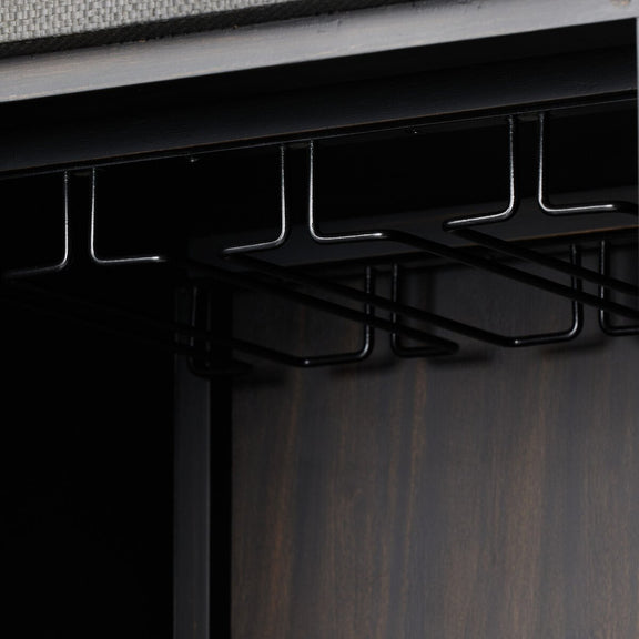 Fiona Bar Cabinet - Black Raffia