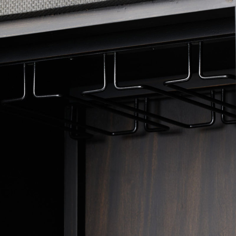 Fiona Bar Cabinet - Black Raffia