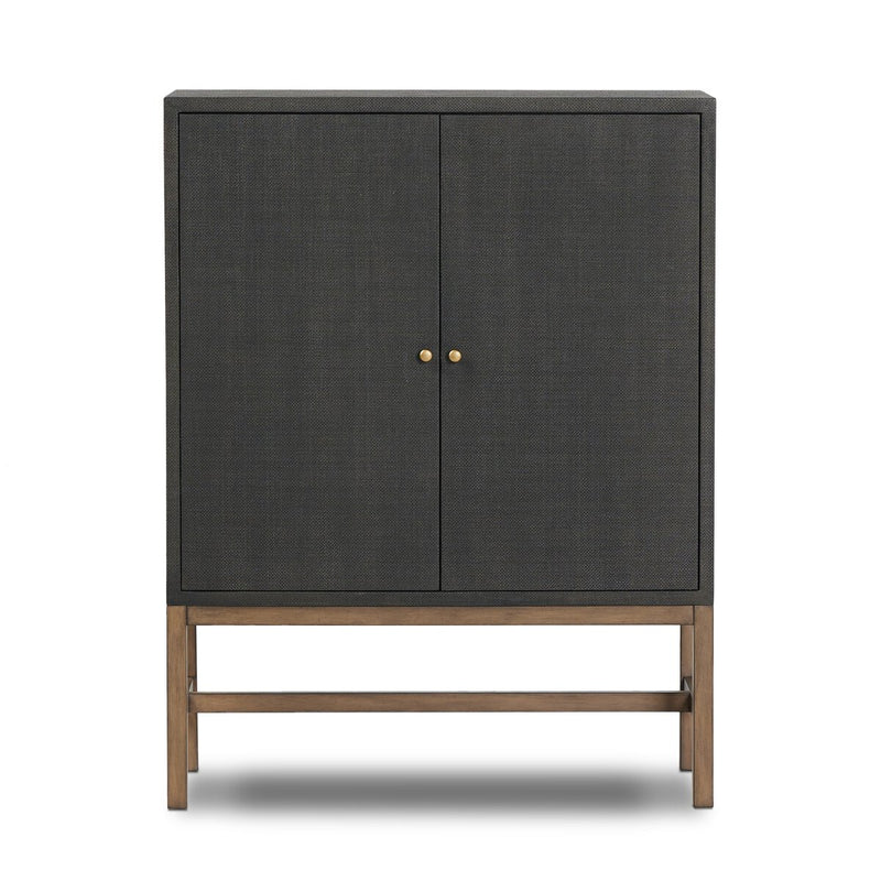 Fiona Bar Cabinet - Black Raffia
