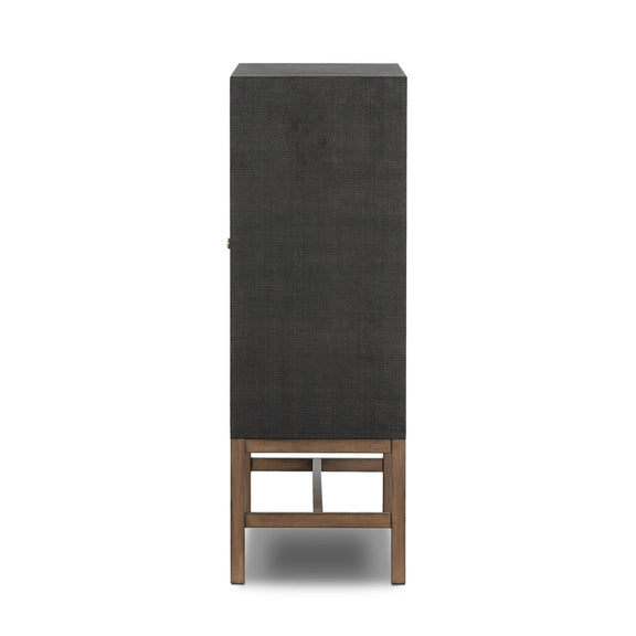 Fiona Bar Cabinet - Black Raffia