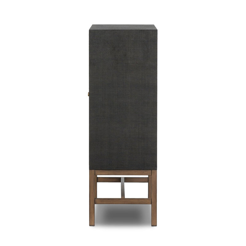 Fiona Bar Cabinet - Black Raffia