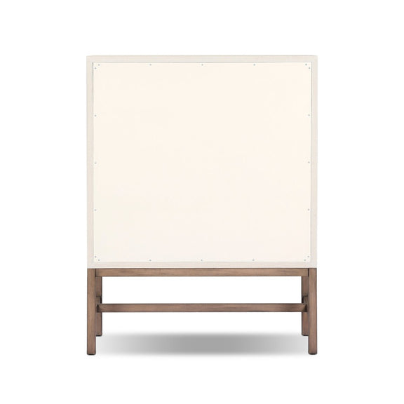 Fiona Bar Cabinet - Ivory Painted Raffia