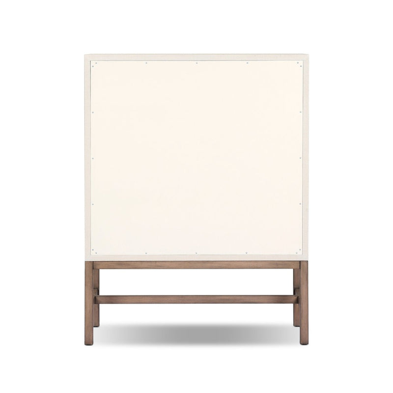 Fiona Bar Cabinet - Ivory Painted Raffia