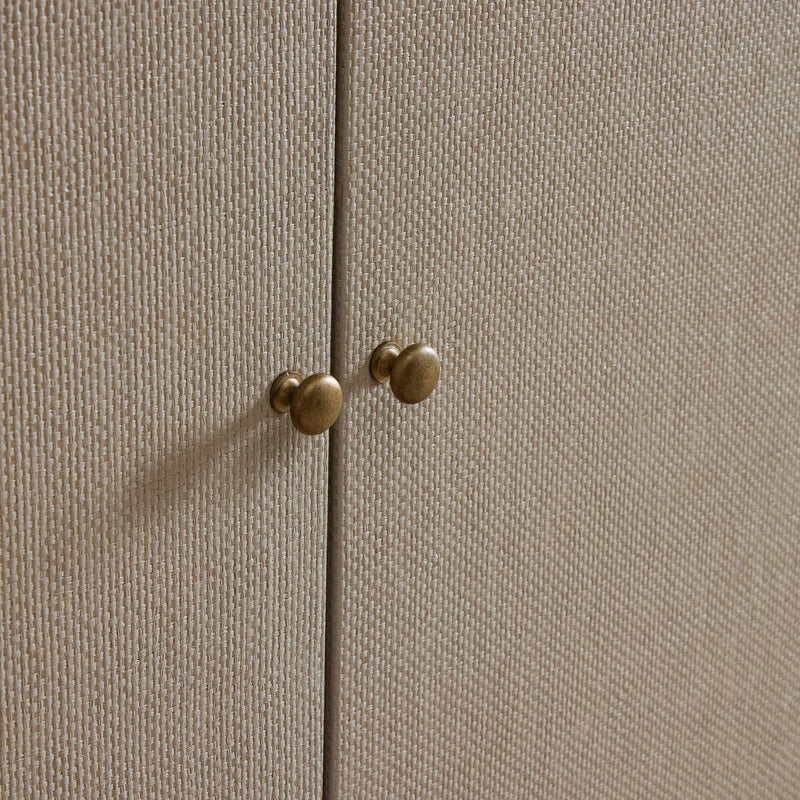 Fiona Bar Cabinet - Ivory Painted Raffia