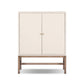 Fiona Bar Cabinet - Ivory Painted Raffia