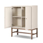 Fiona Bar Cabinet - Ivory Painted Raffia