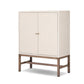 Fiona Bar Cabinet - Ivory Painted Raffia
