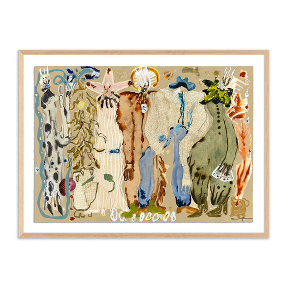 Blue Eyed Snake Woman by Caroline Pinney - White Oak