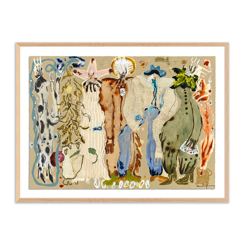 Blue Eyed Snake Woman by Caroline Pinney - White Oak