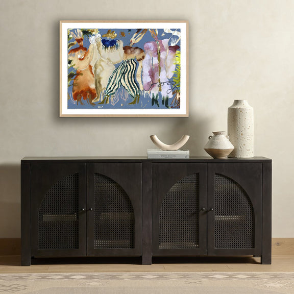 Boy With The Blues II by Caroline Pinney - White Oak