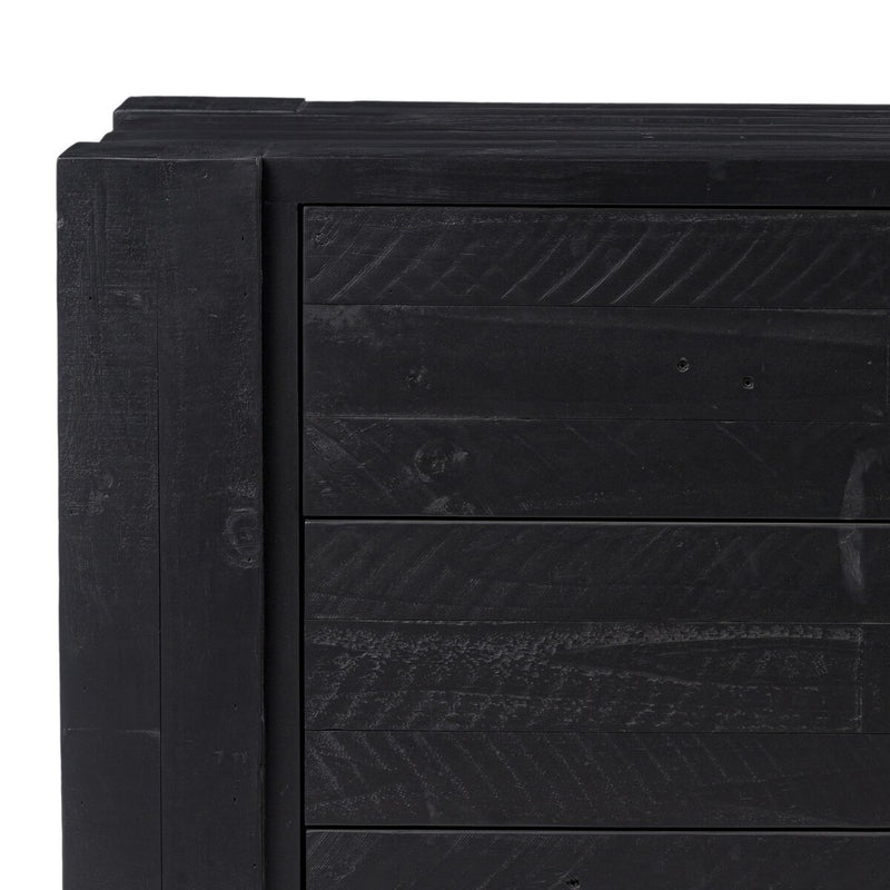 Perot 6 Drawer Dresser - Aged Black Pine