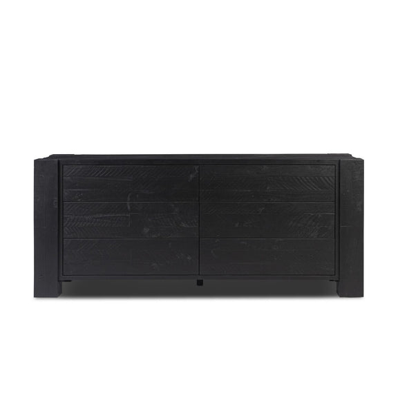 Perot 6 Drawer Dresser - Aged Black Pine