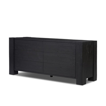 Perot 6 Drawer Dresser - Aged Black Pine