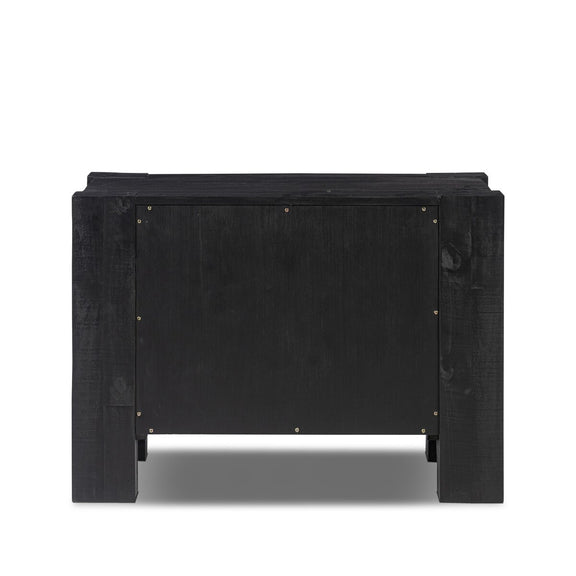 Perot Nightstand - Aged Black Pine