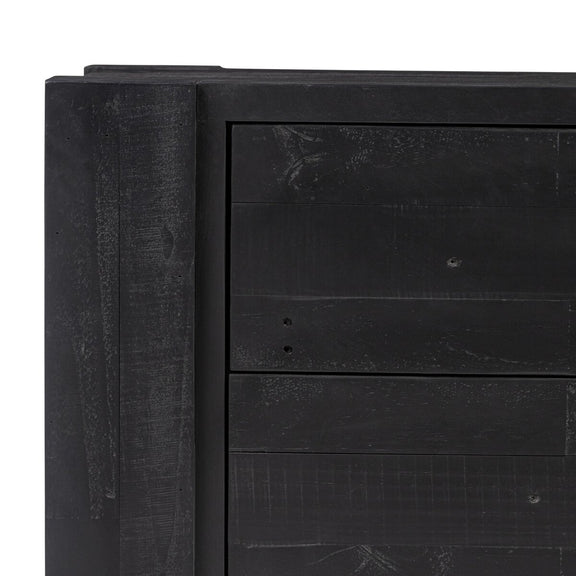 Perot Nightstand - Aged Black Pine