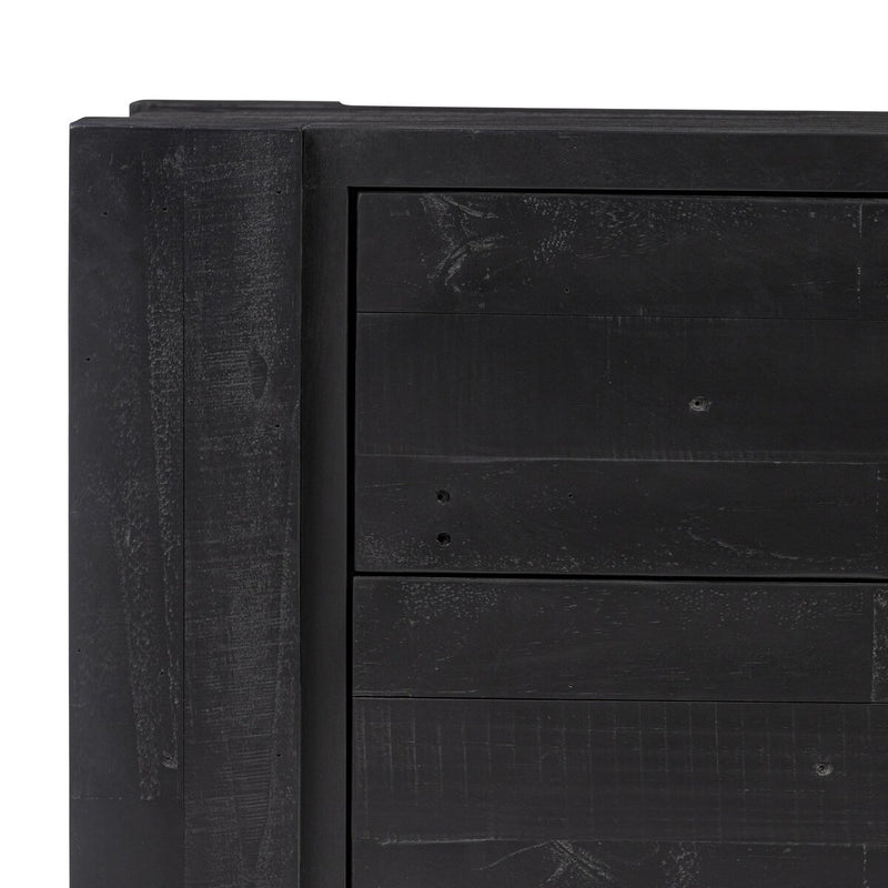 Perot Nightstand - Aged Black Pine