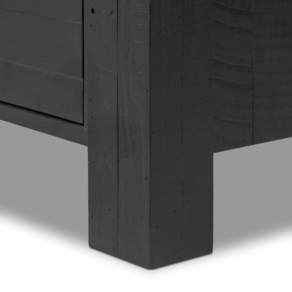 Perot Nightstand - Aged Black Pine