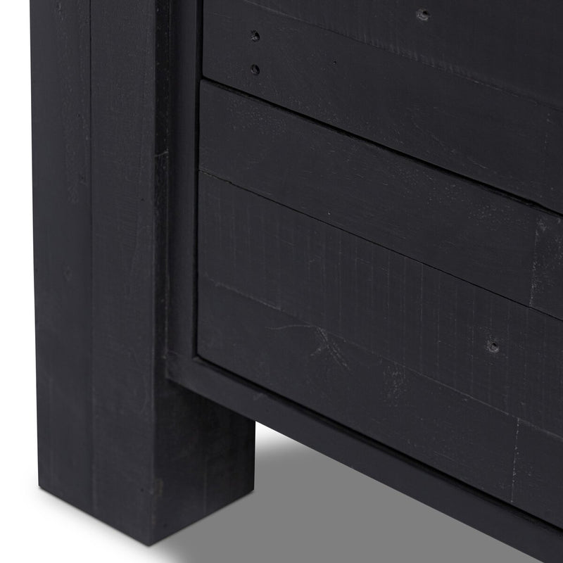 Perot Nightstand - Aged Black Pine