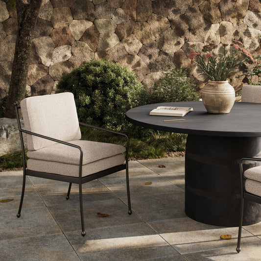 Tally Outdoor Dining Armchair - Ramiro Ecru
