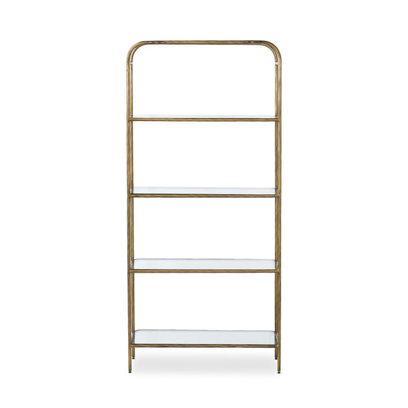 Swinton Bookcase - Hammered Aged Brass